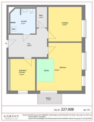 Neue  3 Zimmer-Wohnung im 1. Obergeschoss mit Balkon