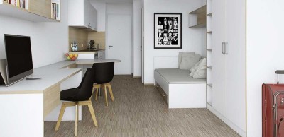 Schöne 1-Raum-Wohnung mit gehobener Innenausstattung mit Balkon und Einbauküche in Mainz