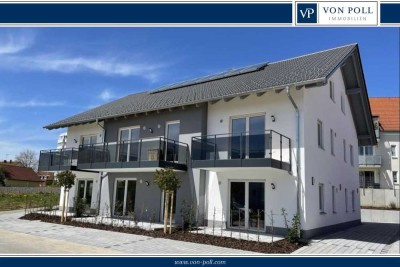 KfW40 QNG Neubau: 3-Zimmer Erdgeschosswohnung mit gehobener Ausstattung, Terrasse und Ausblick über