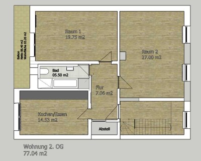 2-Zimmer-Wohnung mit Balkon in Kaiserslautern-Innenstadt