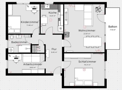 Luxuriöse 4-Zimmer-Wohnung: Erstbezug nach Kernsanierung mit Balkon und Garage in Miltenberg-Nord