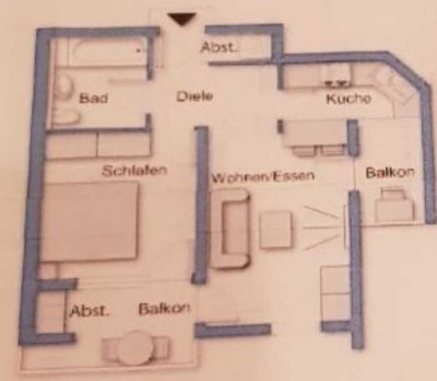 moderne 2 Zimmer Wgh