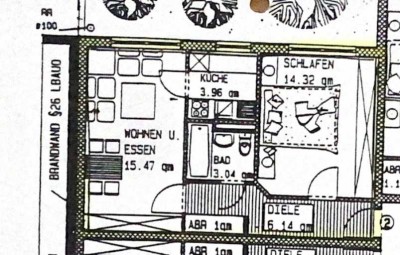 2-Zimmer Wohnung 44qm im Erdgeschoss  in Rheingönheim mit Stellplatz