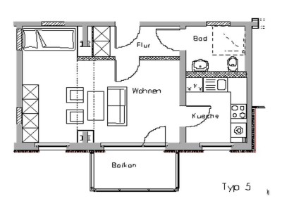 altengerechte 2 Raumwohnung im Grünen