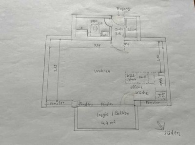 Appartment, 36 qm, kernsaniert in Münster Gievenbeck, ab 15.9. /1.10. 620€ kalt