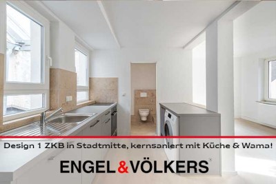 Design 1 Zimmer Single-ETW in Stadtmitte, kernsaniert mit Küche & Wama!