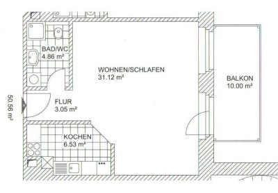 Attraktive 1-Raumwohnung - geeignet für Studenten/Azubis
