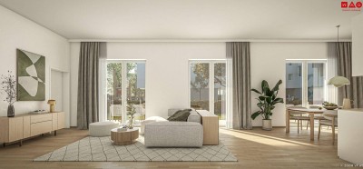 Quartier am Park: Mit modernster Technik ausgestattete Familienwohnung mit 122 m² Eigengarten + 59 m² Terrasse