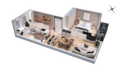 Elterlein: Ruhige und gemütliche 2-Zi-EG-Neubauwohnung Balkon, Fensterbad & EBK