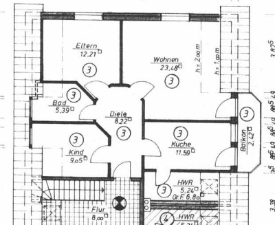 3-Zimmer-Dachgeschosswohnung mit Balkon in Wildeshausen