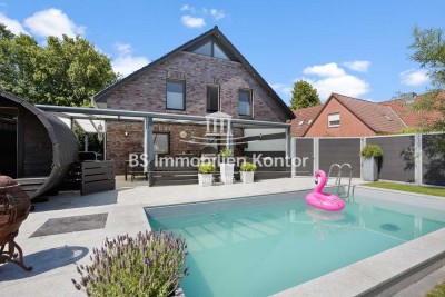 Hinte! Neuwertiges Einfamilienhaus mit gehob. Ausstattung, Swimming-Pool und Garage in ruhiger Lage!