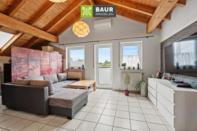 Luftig leben unterm Dach: Charmante 3-Zi.-DG-Wohnung mit Balkon & Klimaanlage in Weingarten