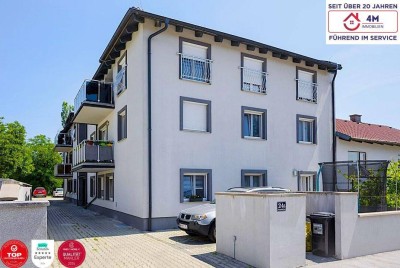 4-Zimmer-Dachgeschosswohnung (Bj. 2017) mit 17 m² Dachterrasse, 8 m² Balkon &amp; Schneebergblick