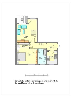 Renovierte 2- ZKB mit Balkon!
