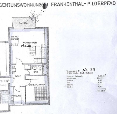 Renovierte 2-Raum-Wohnung mit gehobener Innenausstattung mit Balkon und EBK in Frankenthal (Pfalz)