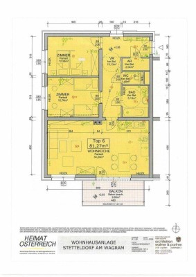 Stetteldorf - schöne 3 Zimmerwohnung mit Balkon in zentraler Lage