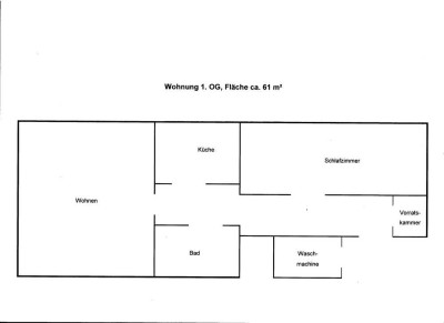 Helle 2-Zimmer Wohnung im 1. OG  in Krefeld-Cracau