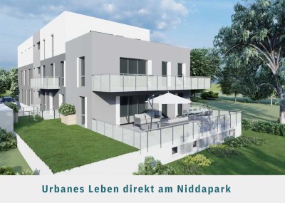 Neubau: 3-Zimmer-Wohnung mit traumhaftem Blick auf den Niddapark!