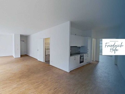 Große und moderne 2-Zimmer-Terrassenwohnung mit Einbauküche im Neubauquartier 'Großherzog-Friedri...