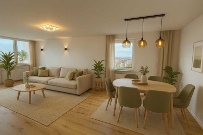 Stilvoll wohnen mit Alpenpanorama: Frisch sanierte 3-Zi-Whg mit TG-Stellplatz - Zu vermieten!