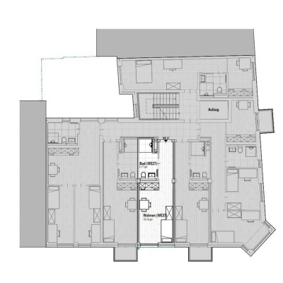 WE27 All-inclusive-Miete: exklusiver vollmöblierter Neubau, 1-Zi-Wohnung mit Einbauküche