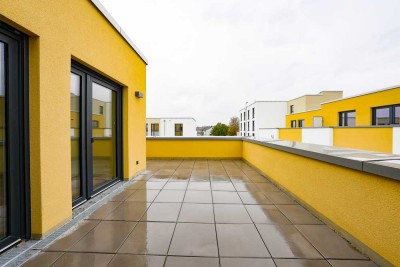 *ERSTBEZUG!* Großzügige 3-Zi-Wohnung auf 106m² mit toller Dachterrasse im "salt & river"