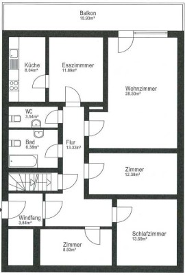 Großzügige 6-Zimmer Wohnung mit Garten in Dichtelbach