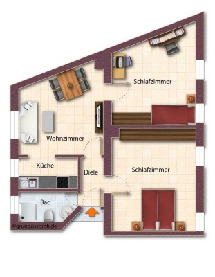 Gepflegte 3,5-Zimmer-Wohnung in zentraler Lage von Essen