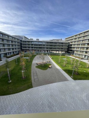 Erstbezug: 2 Zimmer, 12 qm Balkon,FBH, Küche, elektrisch.Jalousien,