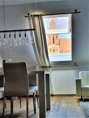 Münsterblick Freiburg Fussgängerzone Studio EZW möbliert nähe Uni & Münster