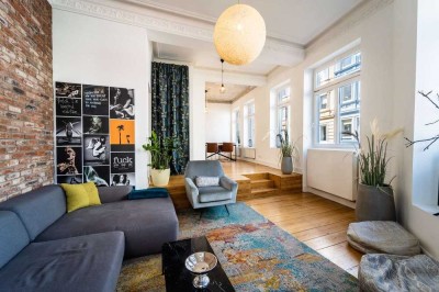 MIT AIR-BNB LIZENZ - sanierte 3-Zimmer Altbauwohnung mit 3,5 m Deckenhöhe - Altona Altstadt