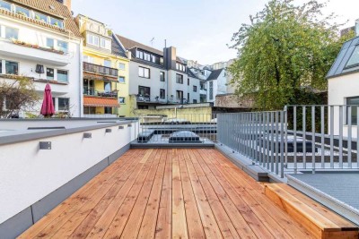 NEUBAUSBAU IM BUNGALOW-STIL � MIT ZWEI GROßEN TERRASSEN IM RUHIGEN INNENHOF +PROVISIONSFREI+