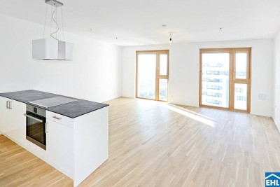 Sonnwendviertel: 4-Zimmer-Wohnung mit Balkon im 6. OG – Fitnessraum, Co-Working &amp; Rooftop-Terrasse inklusive!