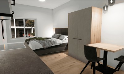 EXKLUSIVE GARCONNIERE MIT DESIGNKÜCHE, 4 STERN -SUPERIOR MÖBLIERUNG UND STILVOLLEM BAD