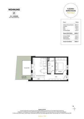 NEUBAU: 2-Zimmer-Wohnung mit Garten im Mehrfamilienbungalow