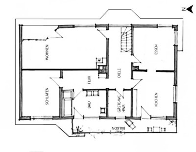 Schöne und gepflegte 3-Raum-Wohnung mit Balkon in Steinau an der Straße