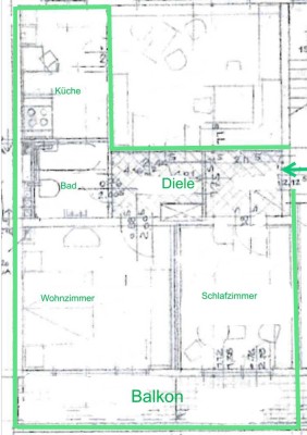 Frisch renovierte 3,5-Zimmer Wohnung mit Balkon in zentraler Lage