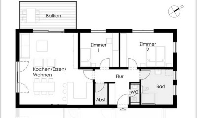 hochwertige 3-Zimmer-Wohnung in Seenähe, Toplage in Wasserburg am Bodensee