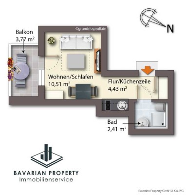 1-Zimmer-Wohnung in Siegsdorf/Hammer