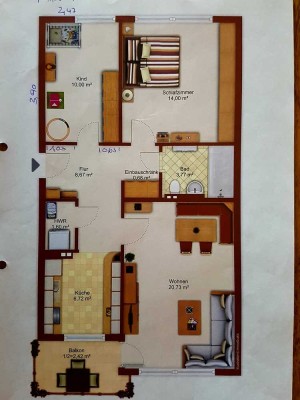 Stilvolle, modernisierte 3-Zimmer-Wohnung mit geh. Innenausstattung mit Balkon und EBK in Zorneding