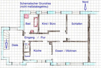 Renovierte Wohnung innen mit energetischer Sanierung