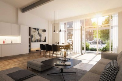 3- Zimmer Loftwohnung mit Terrasse und Garten I Erstbezug I POSTHOF GRANSEE® 3.01