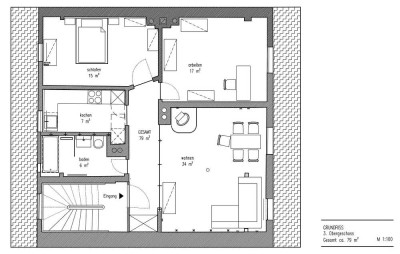 Kernsanierte 3-Zimmer-Wohnung zur Zwischenmiete