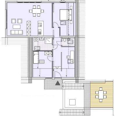 Sonnen durchflutete 3-Zimmer-Wohnung mit 20 m² Terrasse in Hacklberg