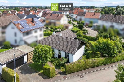 360°I Lichterfülltes Bungalow-Fertighaus mit viel Platz und sonnigem Traumgarten in Staig!