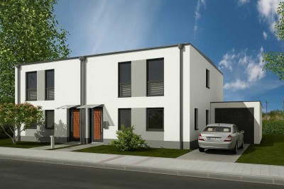 Neubau eines modernen KFW 40 Einfamilienhauses mit unverbaubarem Fernblick