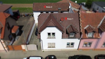 Zwei Häuser in Feldrandlage - Generationen- 
projekt oder Vermietung hilft bei der Finanzierung