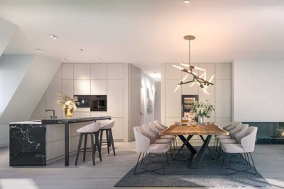 Domizil am Wasser: Traumhaftes 4-Zimmer-Penthouse mit 2 Balkonen und Ankleide