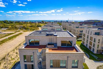 Luxus-Penthouse im schönsten Kliffhaus – 213 m² Wohnfläche, 90 m² Dachterrasse & Meer- u. Dünenblick