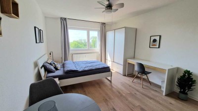Vollmöblierte 1 Zimmer-Wohnung inkl. Internet mit U-Bahn vor der Tür, 10 km zum Hbf
